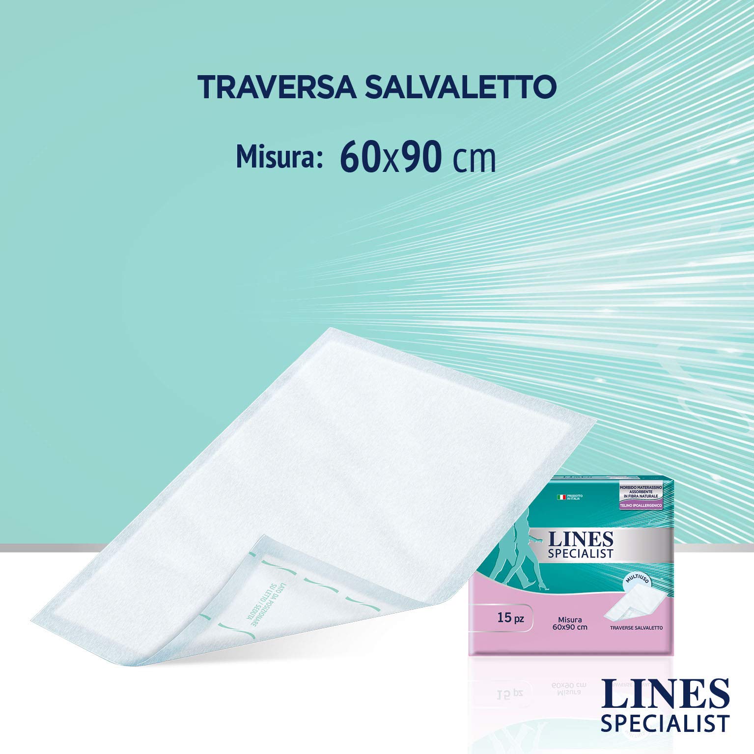 Lines Specialist productos Compresas para incontinencia – 4 paquetes de 15 piezas