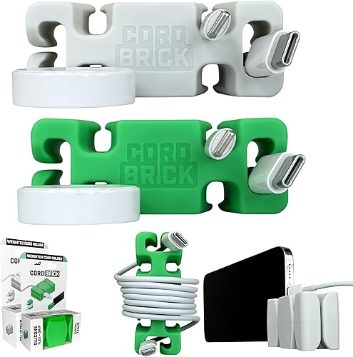 Miniatura 33 de CordBrick Rellenos para calcetines navideños para adultos, gestión de cables, soporte para cables con peso, organizador de cables, soporte para (E)