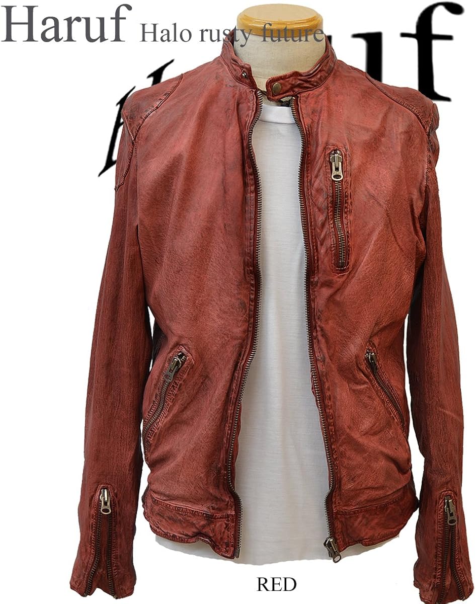流行に 本革 ダブルライダースジャケット レザージャケット 革ジャン メンズ ダブルライダース シングルライダース メンズアウター ブルゾン 革ジャケット 皮ジャン バイクウェア バイクジャケット レッド 赤 大きいサイズ 春 秋 冬 Uk1marred 最新モデルが入荷