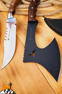 Ceviz Sap Outdoor Balta Kamp Bıçağı Çakısı Piknik Bıçak Çakı Şef Bıçağı Kılıflı (Kmp-10)