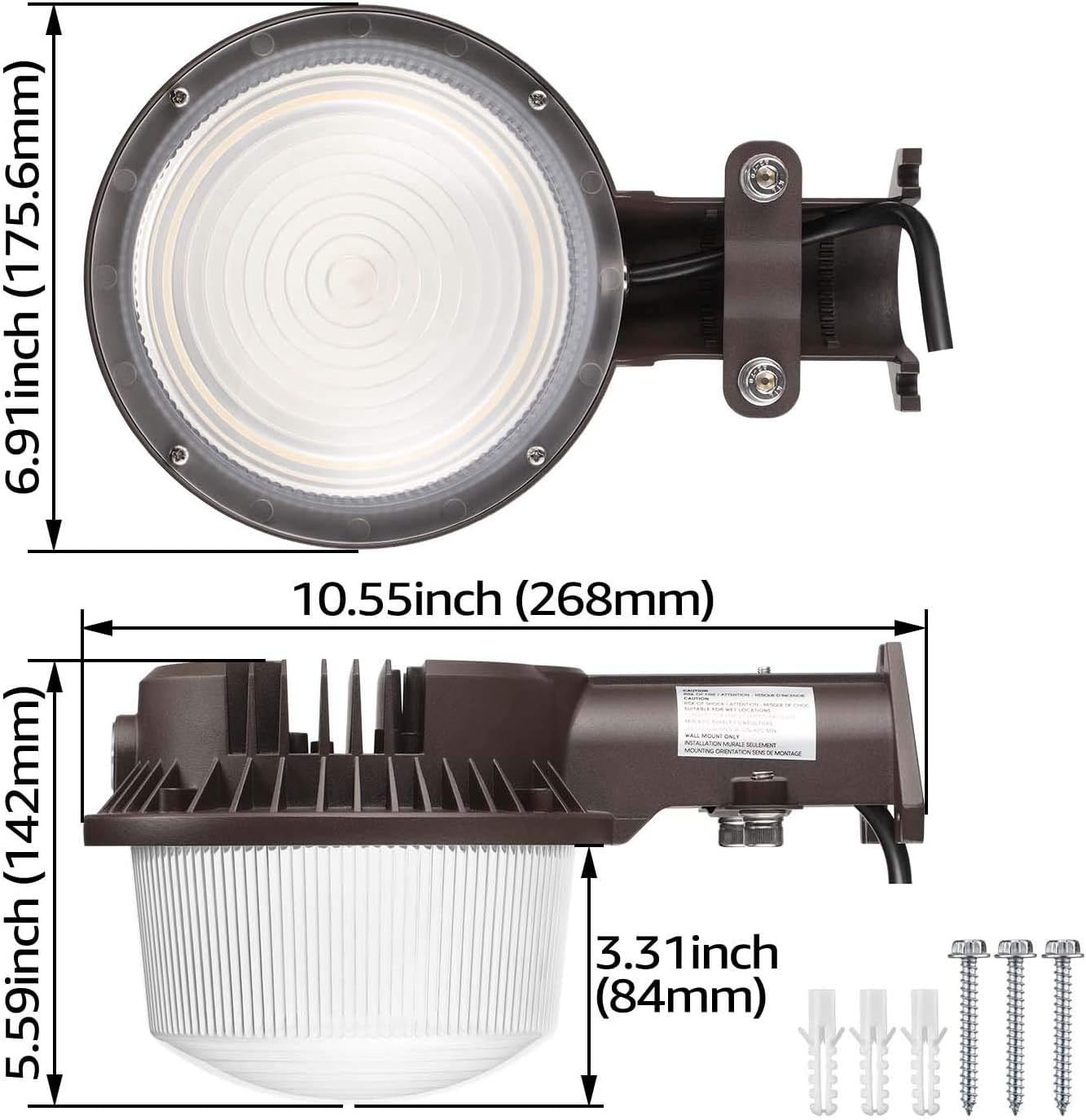 Authentic Crazy Deals TORCHSTAR LED Barn Light 43W, Dusk to Dawn LED Outdoor Lighting with Photocell, Security Area Lights, 5000K Daylight