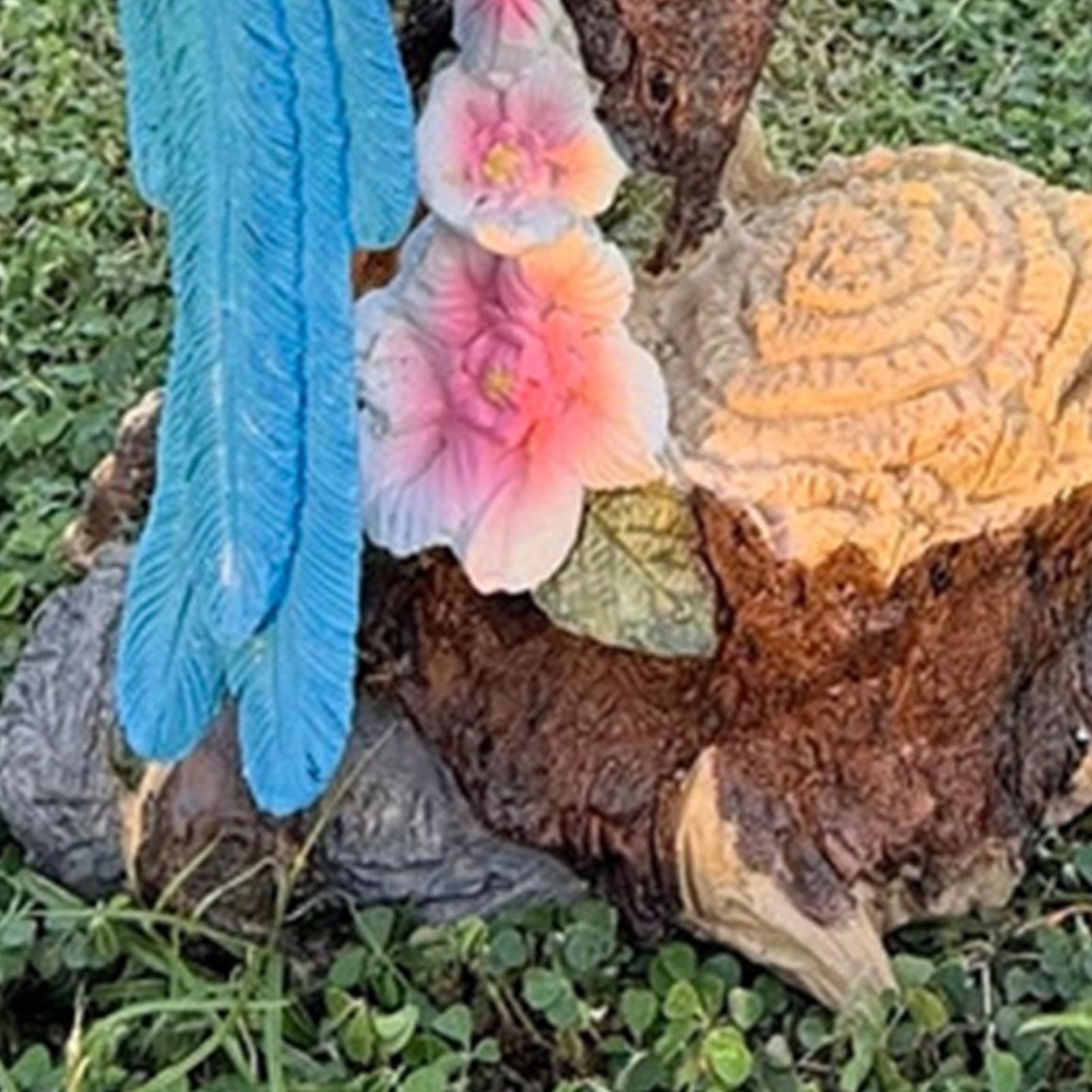 Figurine di pappagallo in resina, Decorazione della statua del pappagallo, Figurine di uccelli all'aperto, Decorazione del pappagallo all'aperto, Ornamento del giardino del pappagallo,