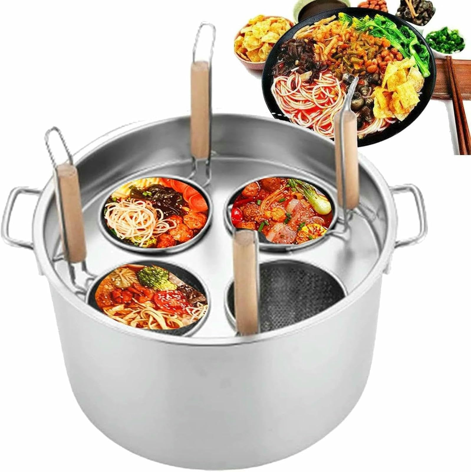 Cuisiseur à pâtes en inox pour outil de cuisson commerciale