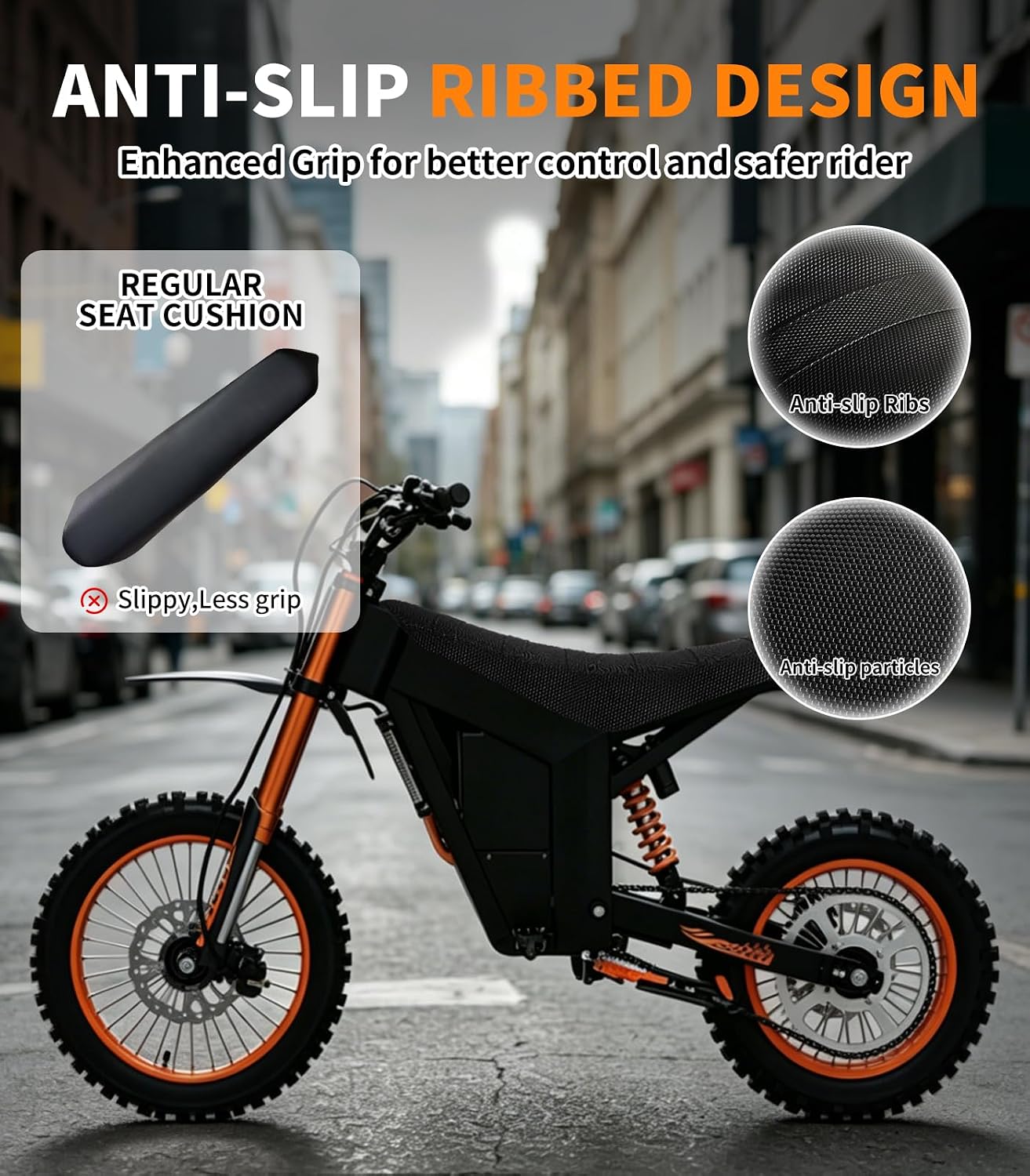Seat Cover for Tuttio Soleil01 and ICT,Non-Slip Waterproof Seat Cushion Cover Compatible with E Dirt Bike Tutti Tutto Soleil01,Yozma in10 and Pro (Black)