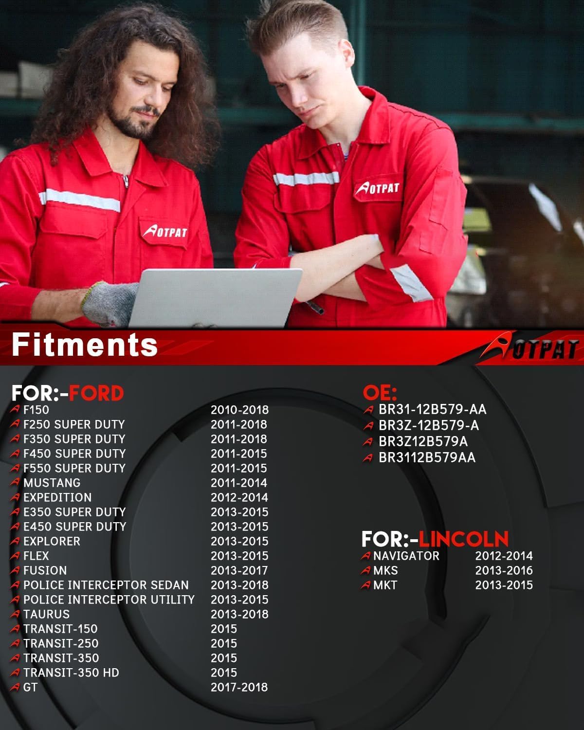 Mass Air Flow Sensor Meter Compatible for:-Ford F150 2010-2018, F250/F350/F450/F550 Super Duty Mustang Expedition Explorer Flex Fusion Taurus, Replace# BR31-12B579-AA, BR3112B579AA [5-Pins]