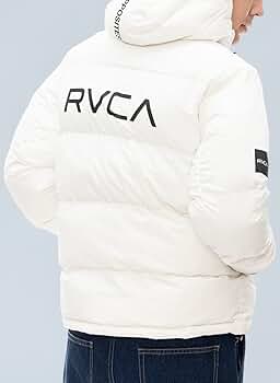 RVCA ホワイト フード付きダウンジャケット RVCA ダウンジャケット ダウン メンズ PUFFER JACKET ジャケット