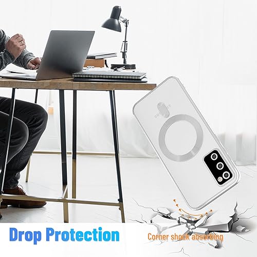 Miniatura 5 de Funda magnética para Samsung Galaxy S20 FE, galvanizada transparente, delgada Samsung S20 FE con protección de cámara, a prueba de golpes, funda