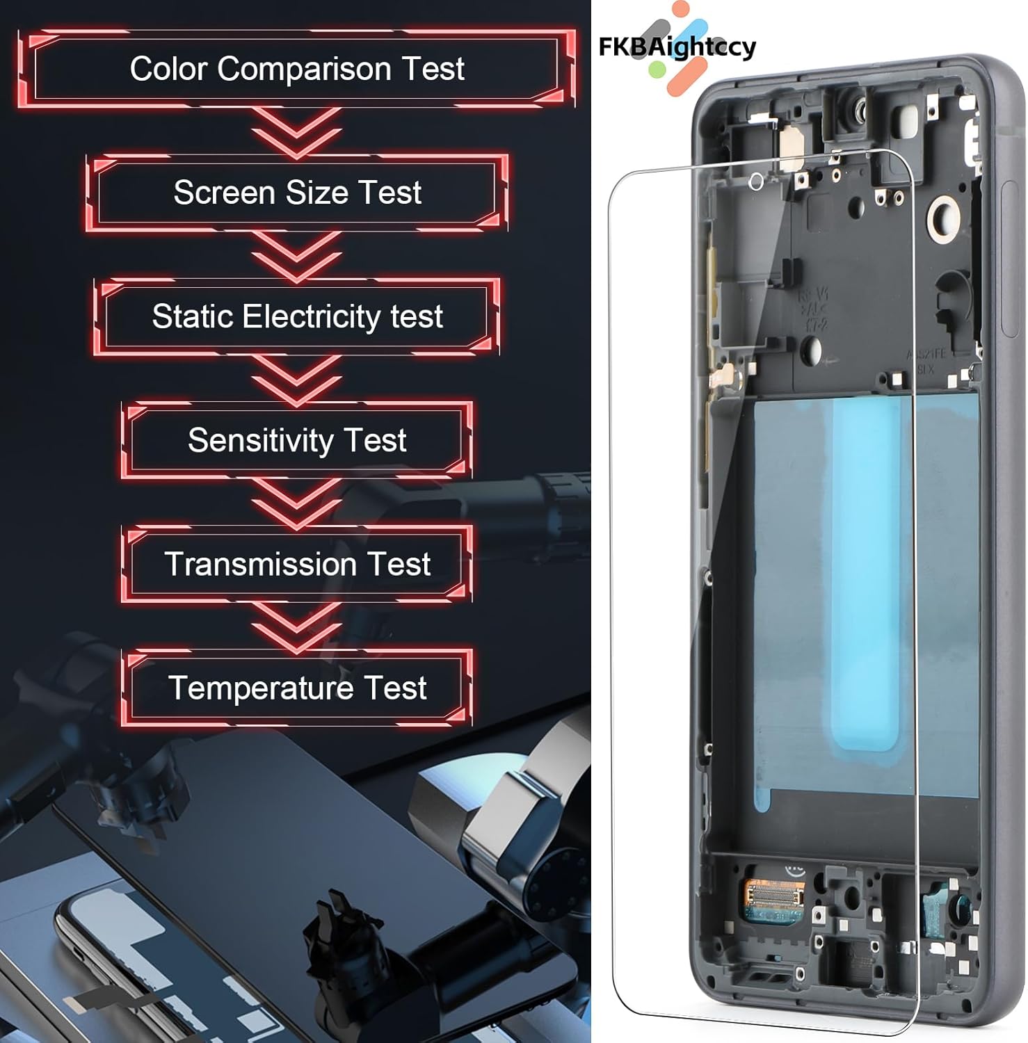 Incell for Samsung Galaxy S21 FE 5G Screen Replacement for Samsung Galaxy S21 FE 5G 6.4" SM-G990U SM-G990B SM-G990W SM-G990E LCD Display Touch Screen Assembly with Repair Tools (with Frame)