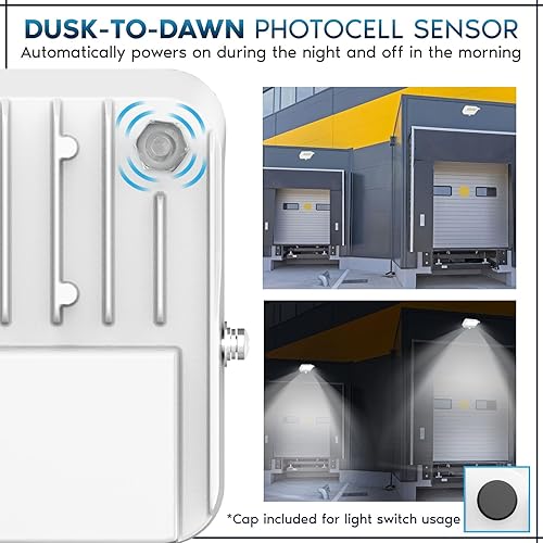 Miniatura 3 de LUXRITE Luces de inundación LED de 153050W para exteriores con sensor de atardecer a amanecer, luz de seguridad súper brillante de hasta 6500