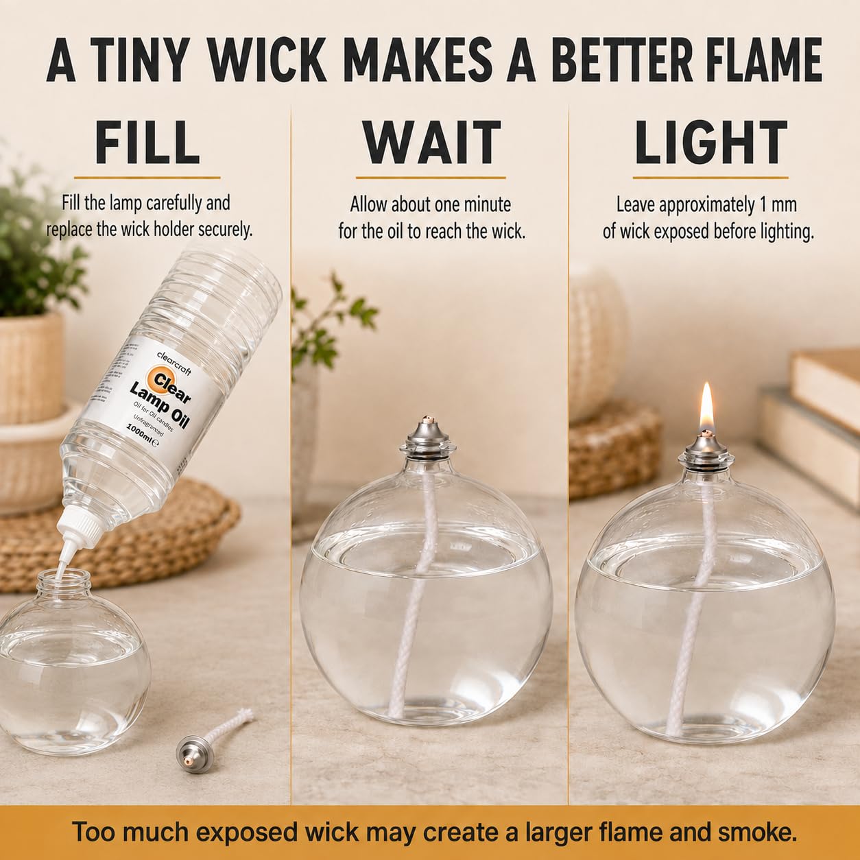OLIO PER LAMPADA TRASPARENTE SENZA FUMO E INODORE - 1 LITRO CON IMPUTO GRATUITO (6)