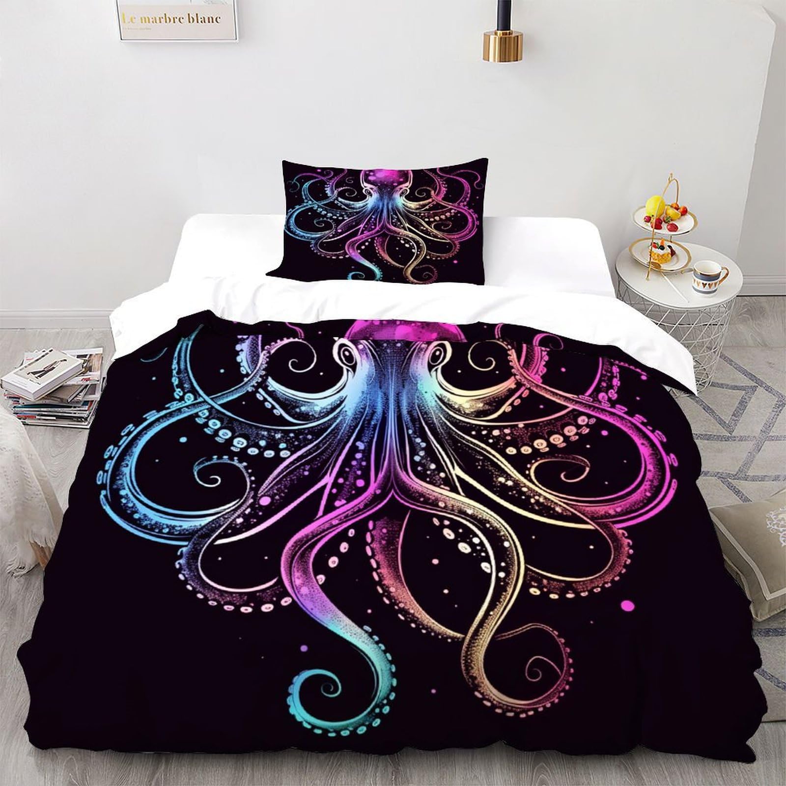 Parure de lit adulte microfibre housse de couette 135x200cm de qualité