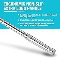 Vista 7 de DURATECH Trinquete de mango extra largo de 1/2 pulgada, llave de trinquete de 90 dientes con mango de 15 pulgadas y cabeza cerrada