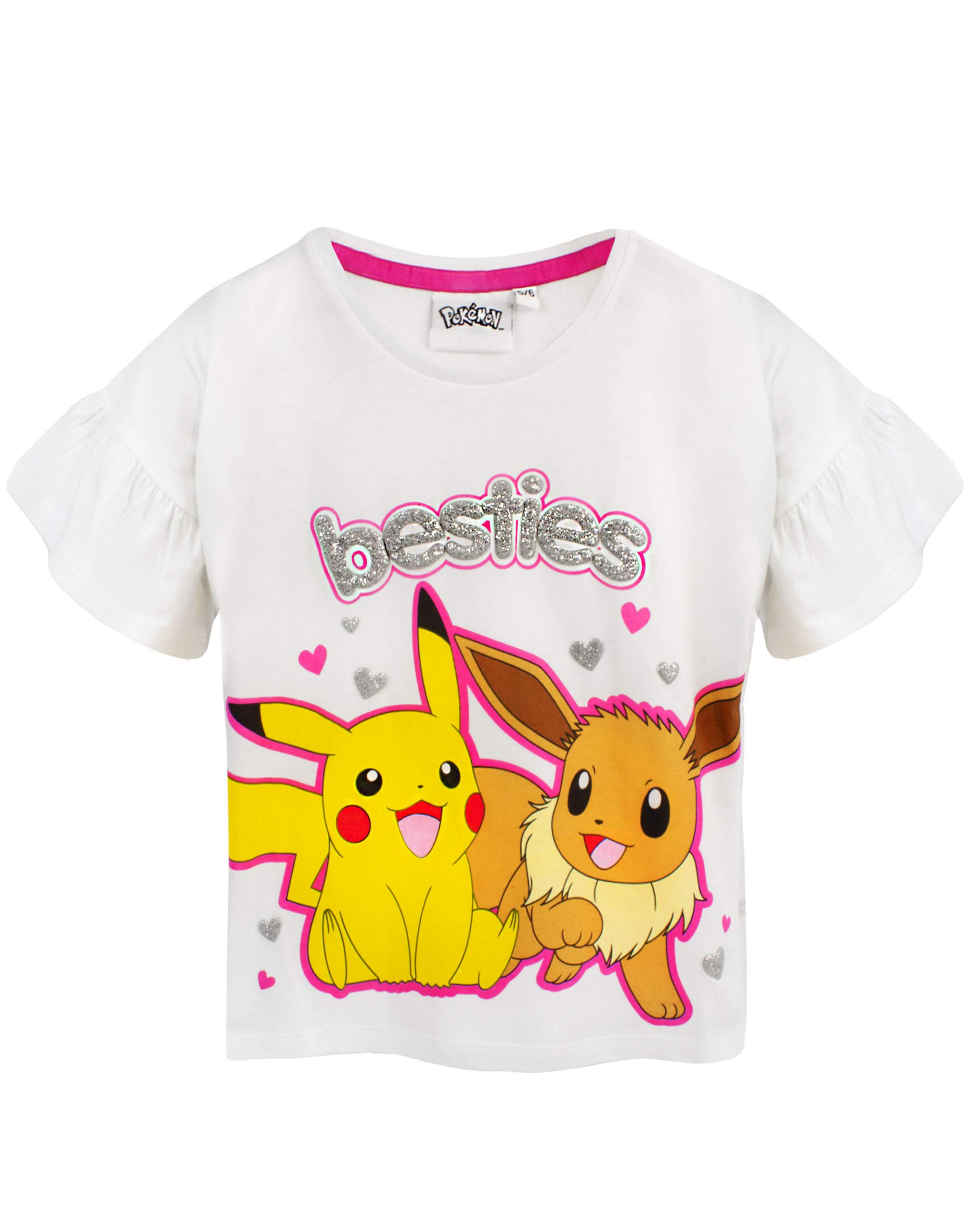 Piżama Pokemon Pikachu & Eevee Rękaw z falbanką Długie LUB krótkie nogi Dziewczyny PJs