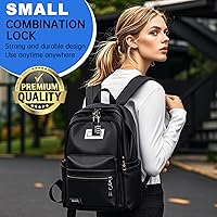 Vista 2 de DELSWIN - Candado de combinación de 4 dígitos pequeño - 4 piezas de candado combinado reajustable para casillero de escuela y gimnasio, exteriores