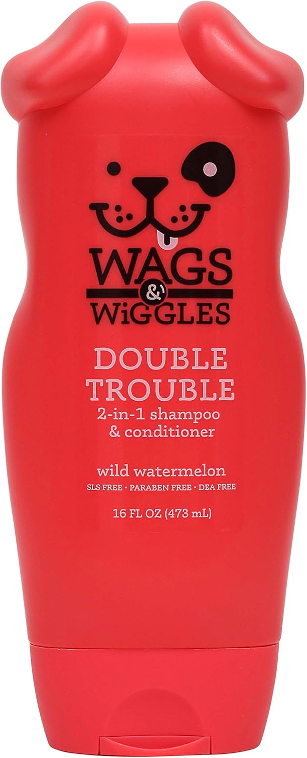 Wags & Wiggles Soothe Oatmeal Dog Shampoo in Warm Vanilla Scent | Oatmeal Dog Shampoo for All Dogs With Dry, Itchy, and Sensitive Skin | Dog Supplies, 16 Ounces