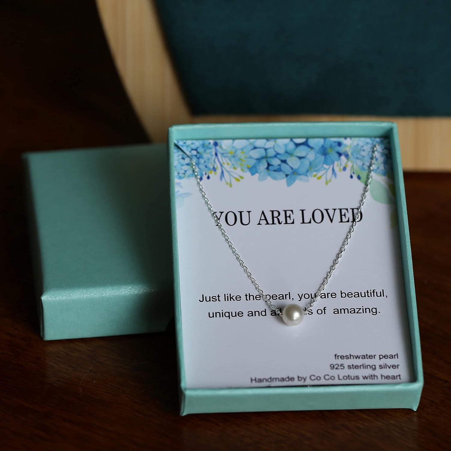 Single Pearl Necklace, Freshwater Cultured White Pearl pendant with Simple Sterling Silver Adjustable Cable Chain, Gifts for Women and Teenage Girls - Image 8