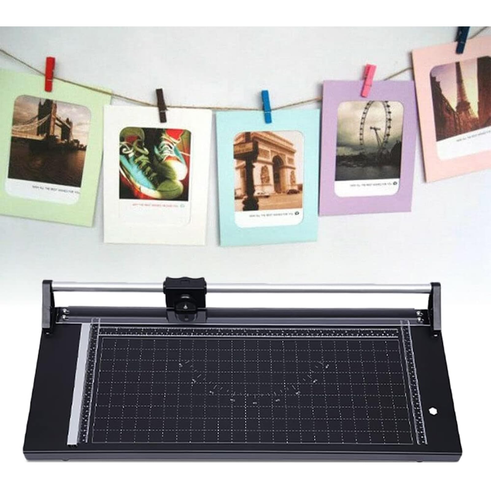 Taglierina rotativa per taglio di precisione di carta fotografica, pellicola, carta artistica, carta da ufficio, plastica sottile, PVC, ideale per uso commerciale