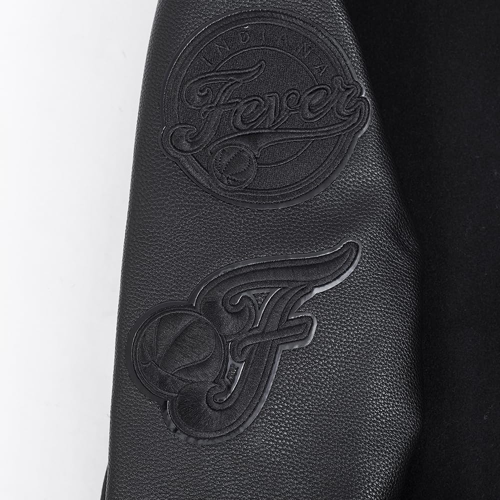 Pro Standard Mens WNBA Classic Triple Black Varsity Jacket - Image 4