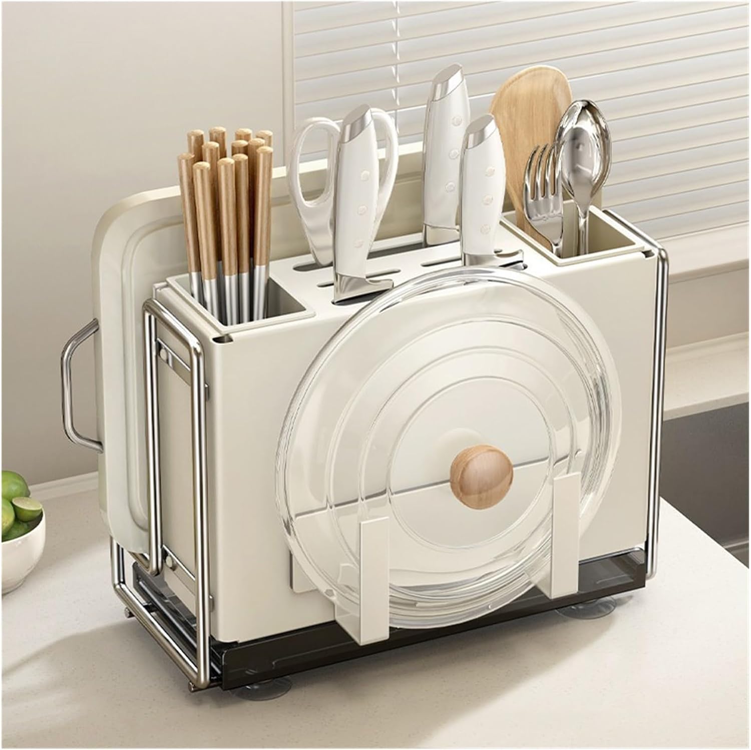 Kitchen Knife Rack Wall-mount Cutting Board Storage Racks Household Multifunctional Countertop Chopping(WGDJCCJCWA)