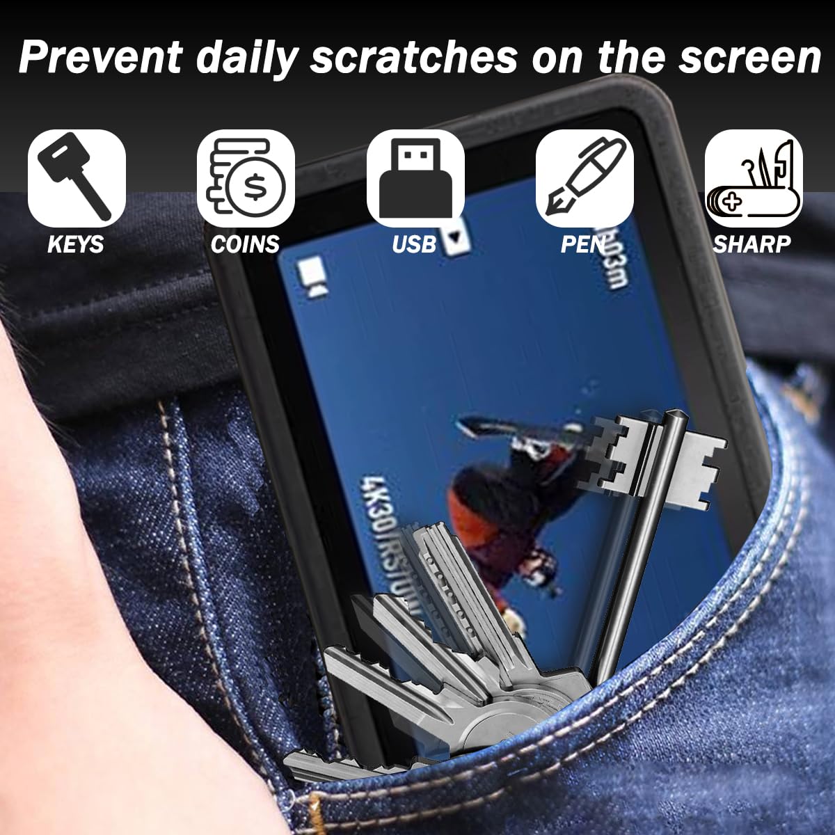 Zerrshoo [6 Pezzi Vetro Temperato per DJI Osmo Action5 Pro Pellicola, Vetro Temperato Protettore schermo, 9H Antigraffio Anti-impronte Protezione Pellicola Vetro per DJI Osmo Action5 Pro