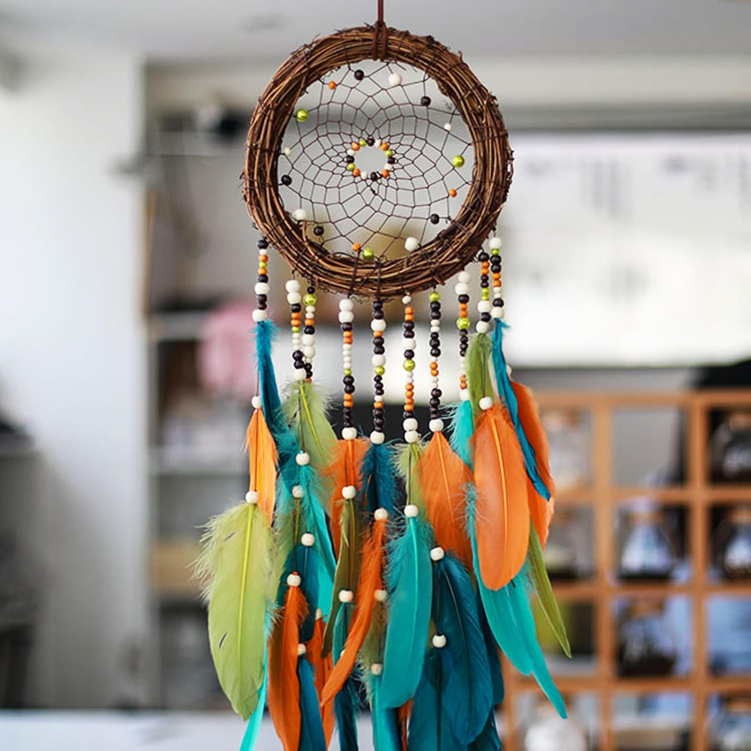 PHITUODA 5 Inch Dream Catcher Rings Gold Metal, 10pcs
