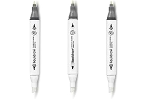 Colourless Blender Marker Set of 3, Dual Tip Marker, Colourless Blender Pen