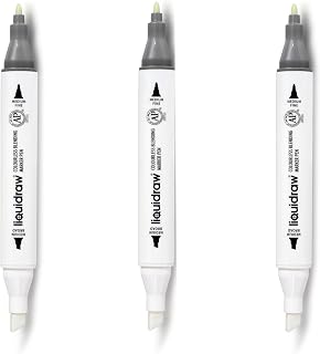 Colourless Blender Set of 3, Dual Tip Blender Pen, Alcohol Blending Graphic Marker for Art, Illustration, Animation, Portrait, Sketching, Drawing, Design