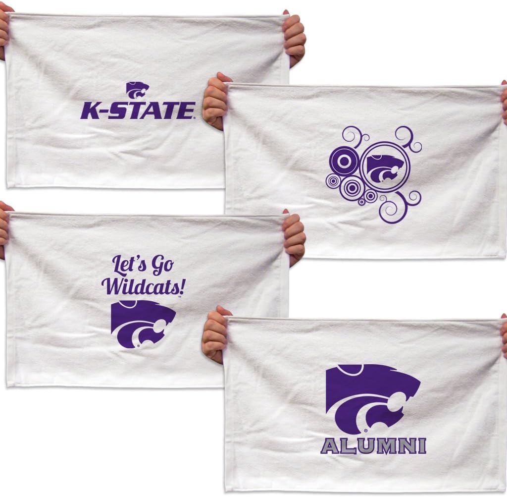 VictoryStore Towels - Kansas State Rally Towel, Set of 4 Designs