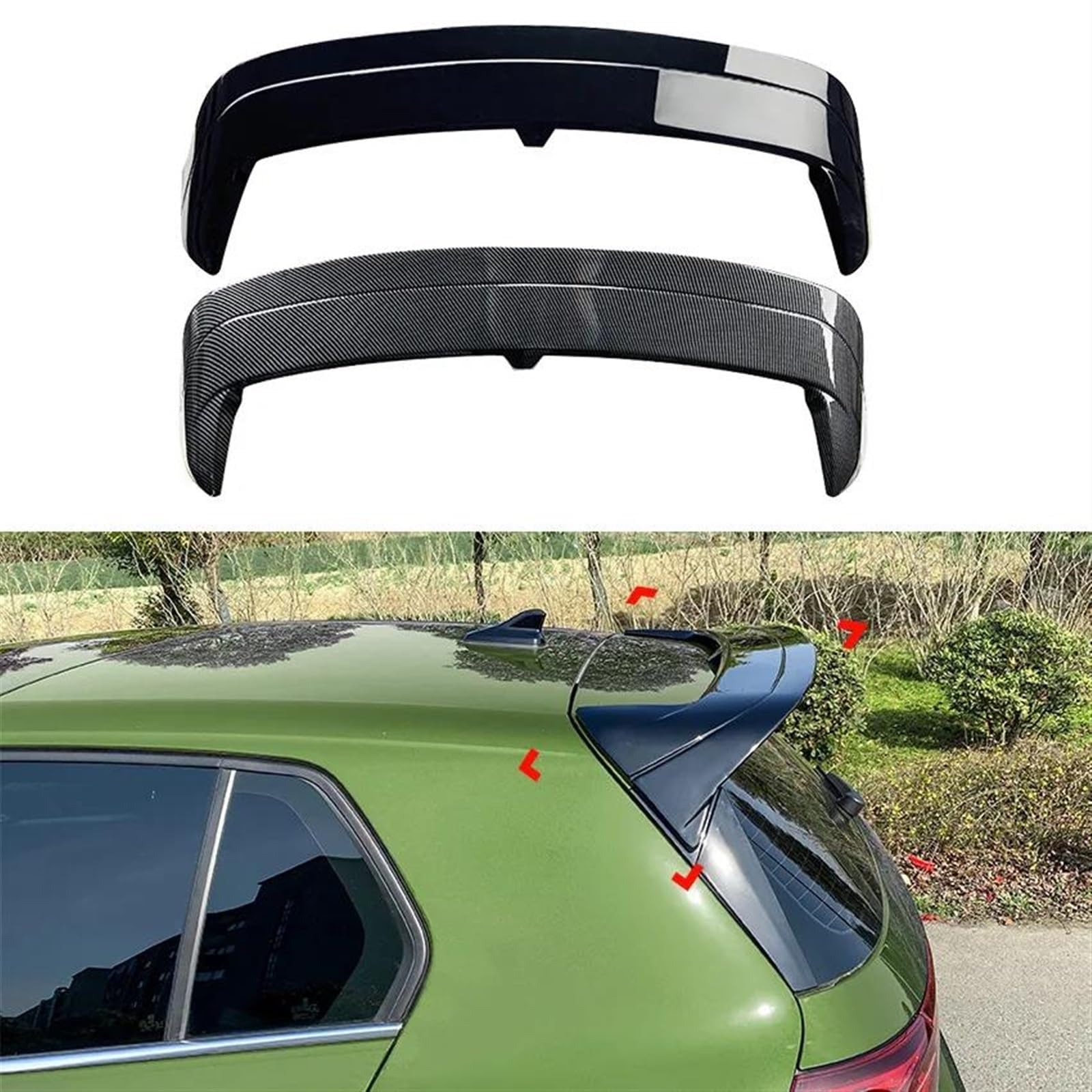 Alerón Trasero del Coche para VW For Golf 8 MK8 For GTI R For GTD Clubsport CS 2020+, Alto Rendimiento FáCil de Instalar Tapa Protectora PortóN Trasero, Accesorios para CarroceríA