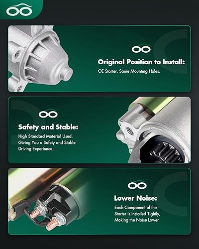 Miniatura 4 de SCITOO Arrancadores SFD0041 6642 para Ford Taurus para Mercury Sable 2000 2001 2002 2003 2004 2005 3.0L (182) V6 6642