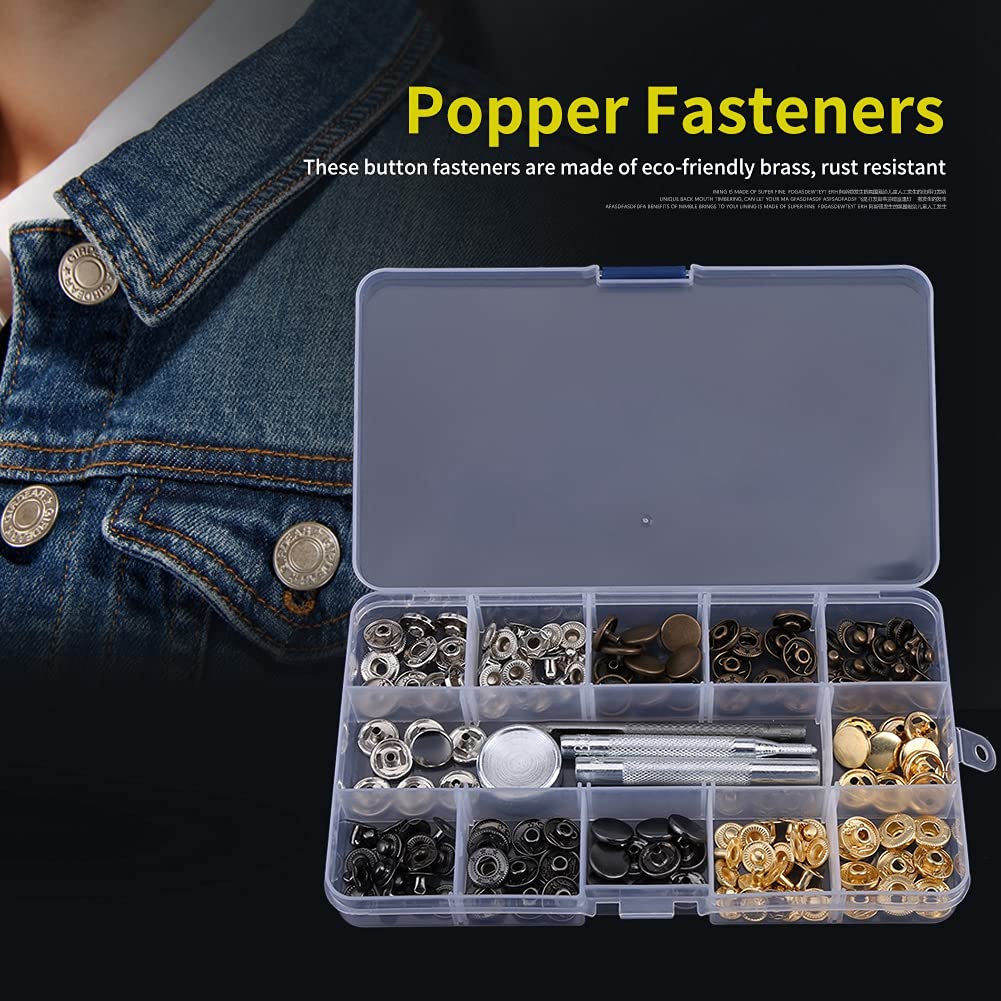 Kit Bottoni A Pressione 40 Set - Con Attrezzi, Per Abbigliamento, Borse E Cucito - Foto 8