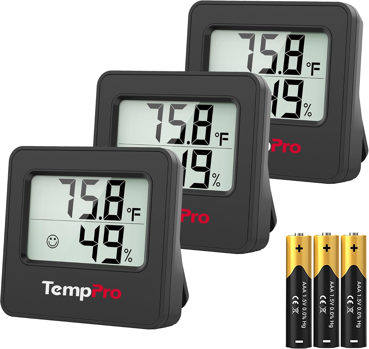 TempPro TempAir 3 Pack Hygrometer Indoor Thermometer for Home