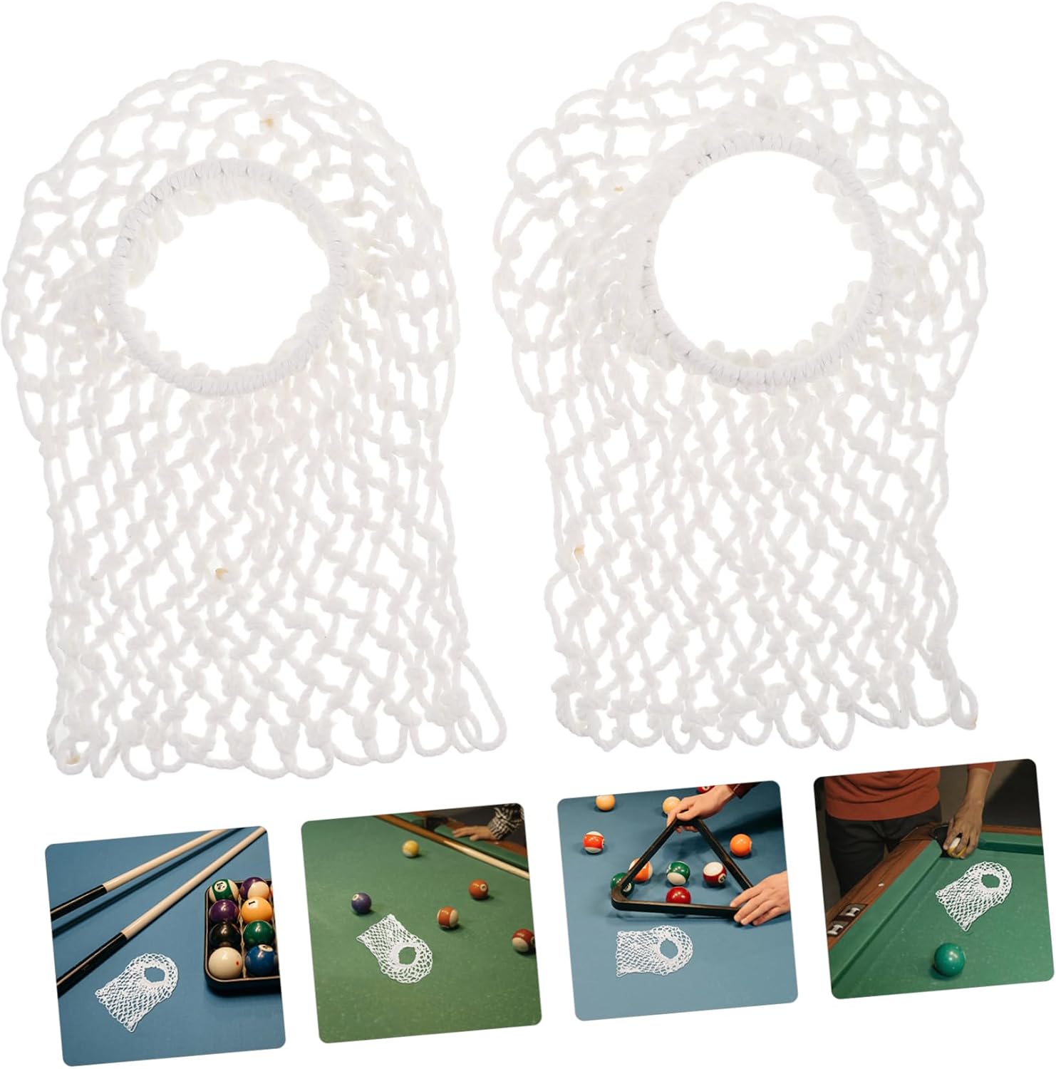 6pcs Billiard Pocket Replacement Durable Mesh Net for Pool Table Pockets Easy Installation Accessory for Enhanced Aesthetic and Improved Ball Path