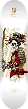 Powell Peralta Sakura Yosozumi Onna-Bugeisha Skateboard Deck, White/Gold Foil, 8.25" x 31.95"