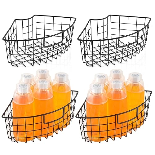 4 Pack Lazy Susan Basket Lazy Susan Organizer Bins for