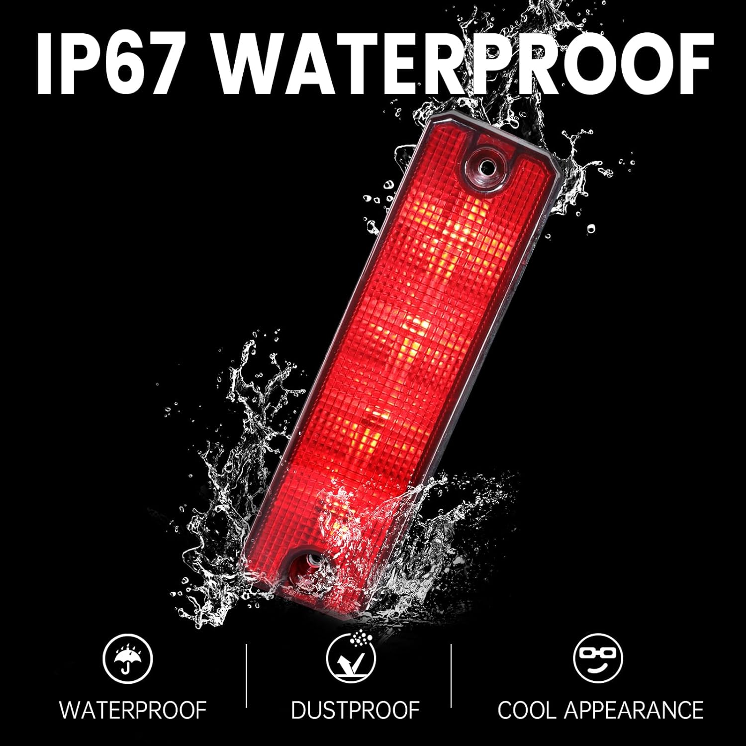 1PC LED Tail Light for Pioneer 520 700 1000 14-25, Red Rear Taillight Brake Stop Lamp for Honda Pioneer 520 700 1000 2014-2025 Accessories, Replace OEM#33700-HL3-A01