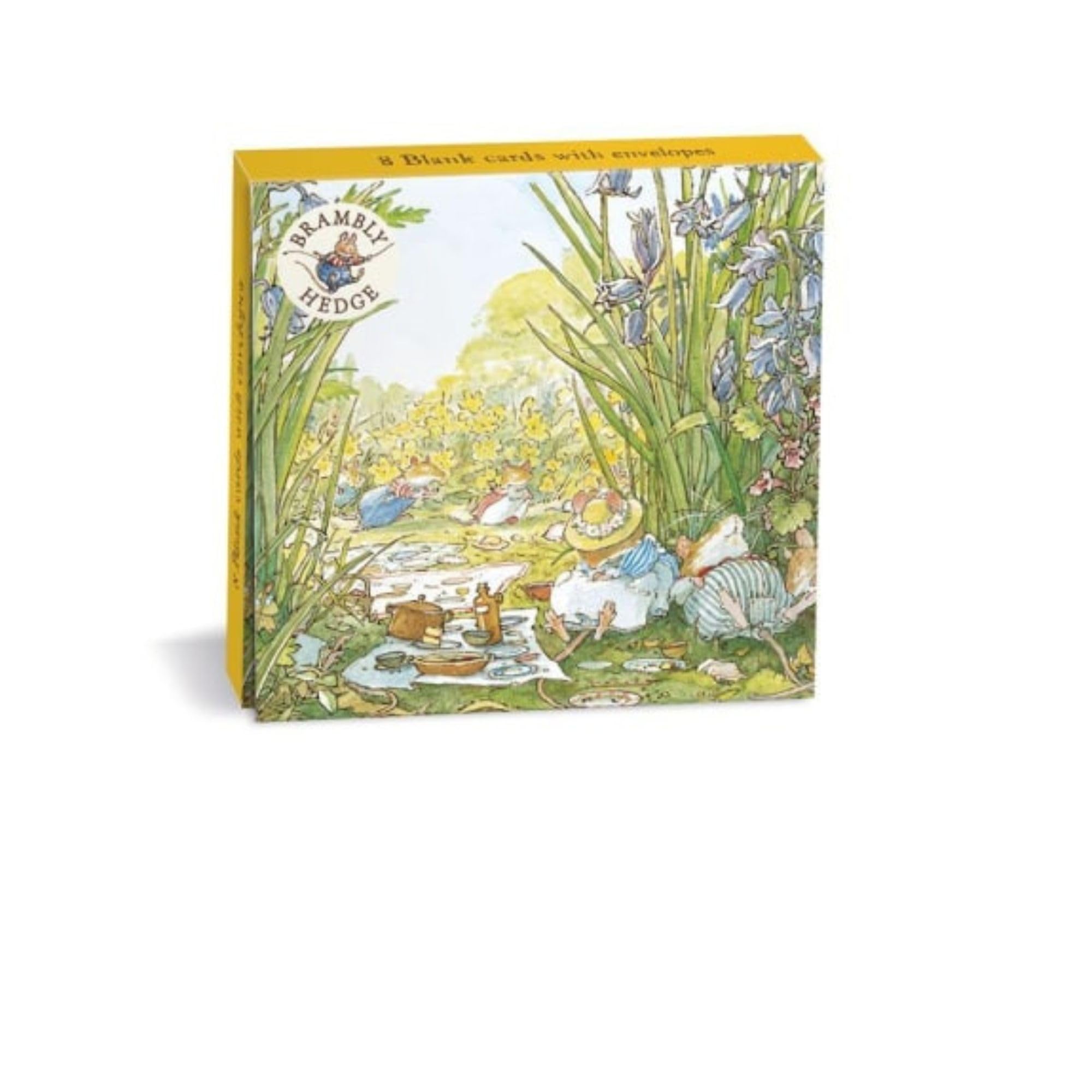 Museums & Galleries Brambly Hedge Notecards - Snoozing Under the Bluebells Design - Pack of 6 Blank Greeting Cards with Envelopes