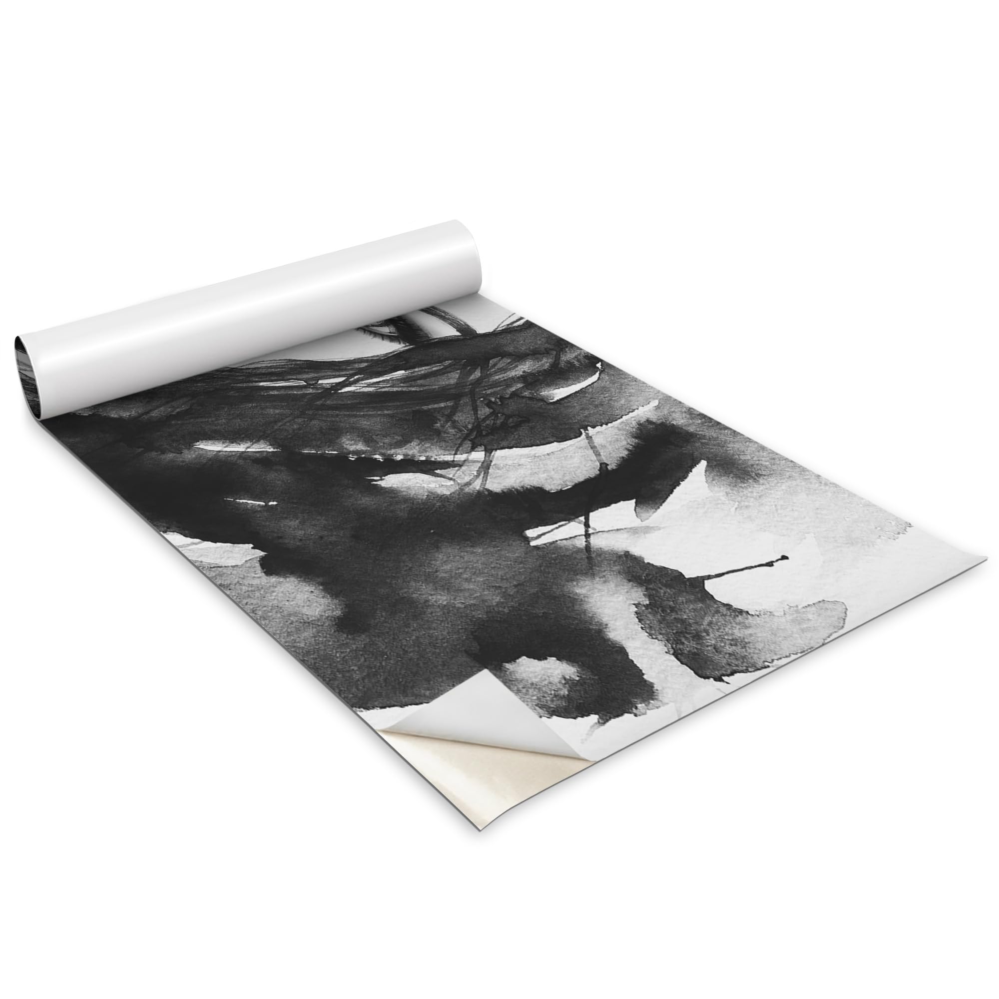 Papier peint sticker autocollant monochrome portrait peint 100x50 cm pour meuble de cuisine