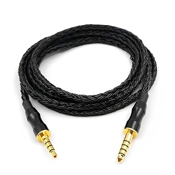 6N OCC Gold-Plated Upgrade Balance Cable HiFi 5ft Compatible with Beats HIFIMAN DEVA pro HE-R9, 4.4mm Balanced Plug 3.5mm TRRS Balanced Plug 150cm