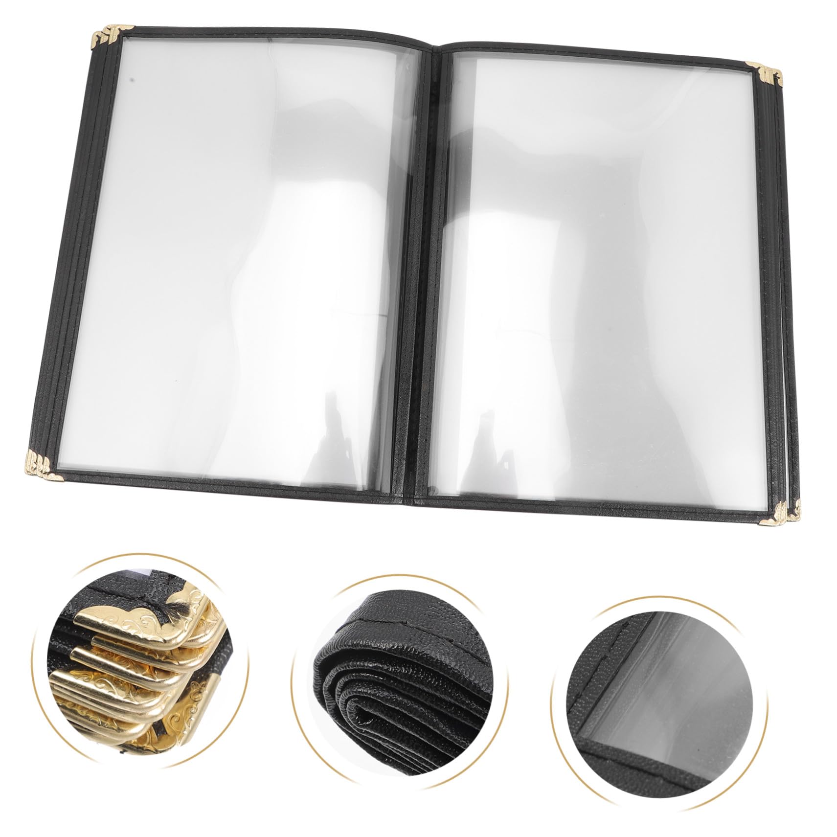 de Menú PVC Transparente Resistente al Agua y Aceite Carpeta Portamenús Reutilizable para Restaurantes Marcado para