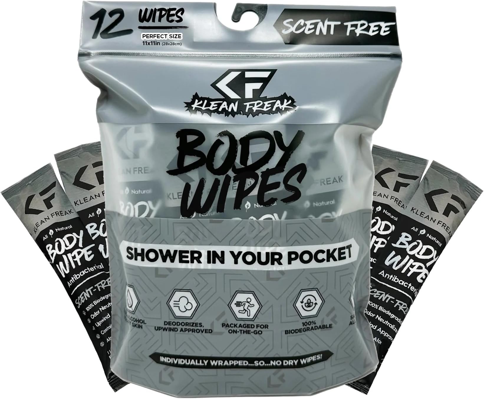 Body Wipes - Dozen Pack - Scent Free