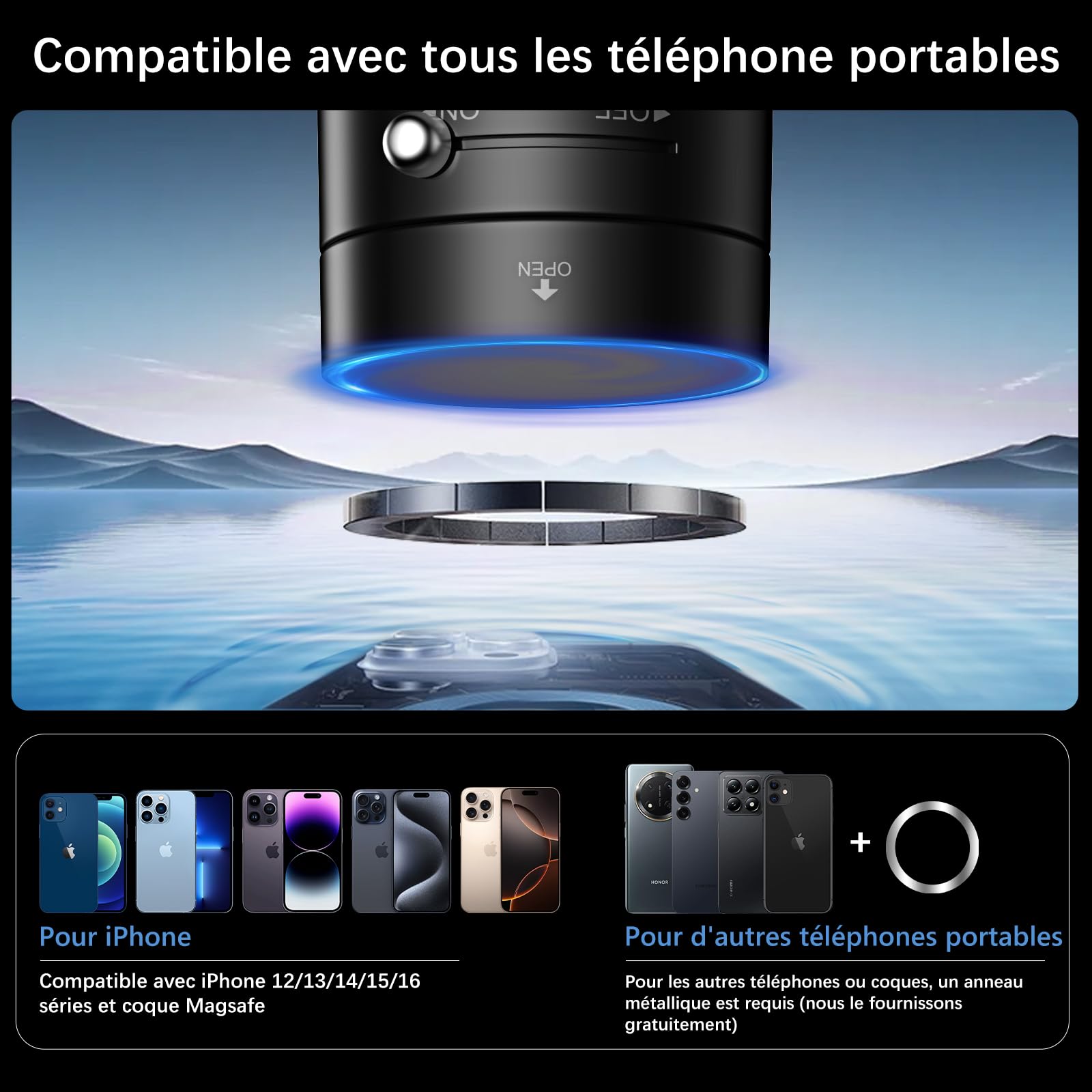 Support Magnétique Voyage Support Téléphone Avion UGREEN