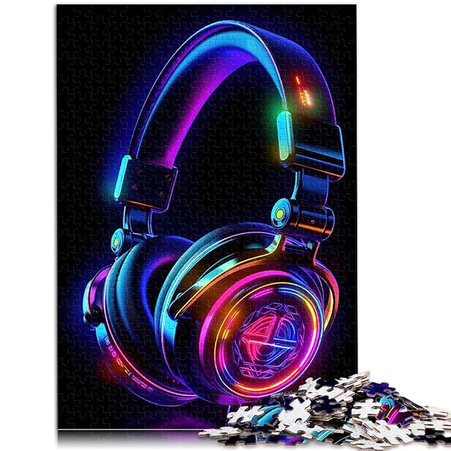 Foto 2 de 6 de Puzzles de 2000 Piezas para Adolescentes Auriculares neón Juguete Educativo Intelectual descompresor Mejorar…