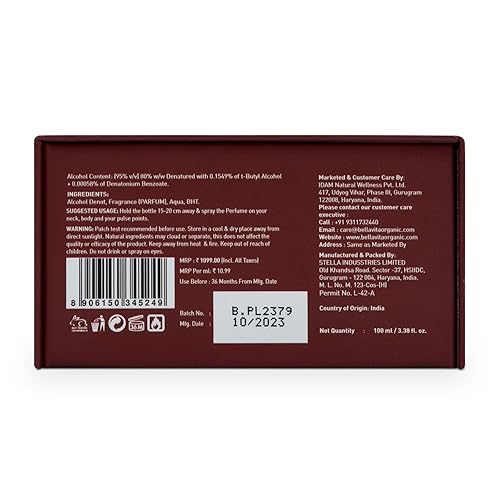 Miniatura 8 de Be.lla Vita Luxury Men Oud Dark Eau De Parfum Intense Liquid Perfume With Grapefruit, Orris, Vetiver Woody, Musky Long Lasting Edp Fragrance Scent