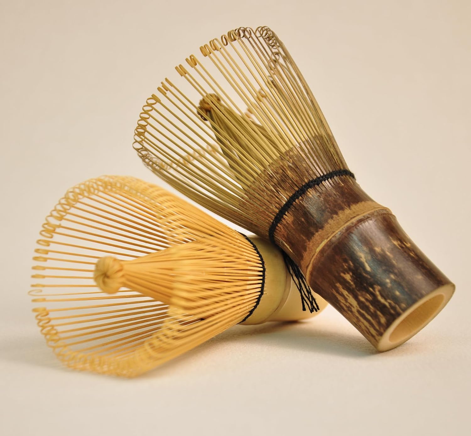 Traditional Bamboo Matcha Whisk Chasen Set - 2 Pcs (Light & Dark Purple), Authentic Handmade Matcha Whisk for Japanese Tea Ceremony & Daily Usucha Making