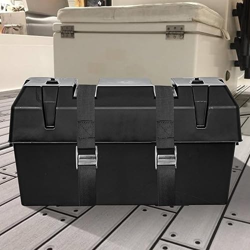 Vista 7 de UCEDER Kit de correa de amarre de batería de 56 pulgadas, correa de sujeción de batería con hebilla de leva 316 de acero inoxidable, 4 soportes