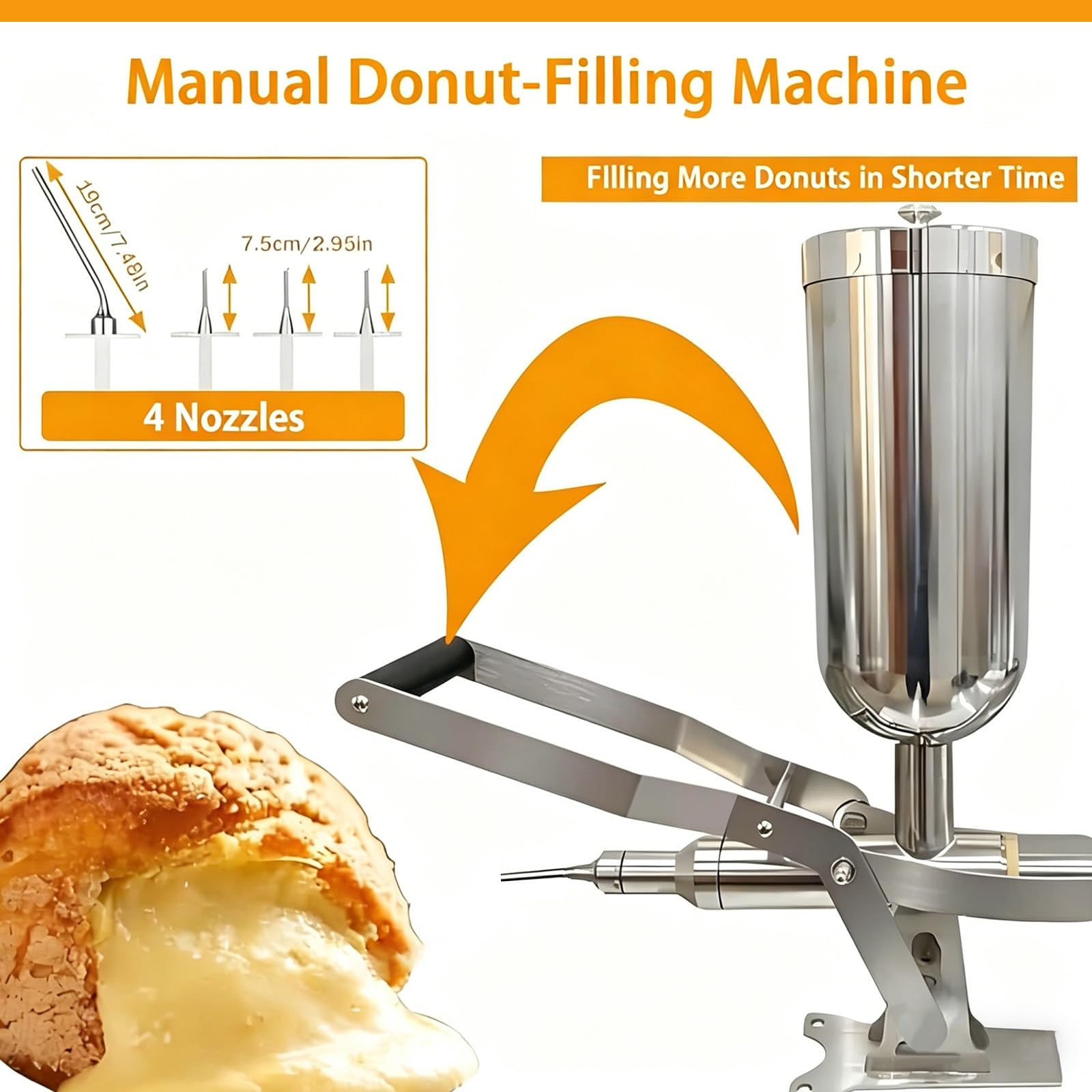 Manuelle Churros Maschine Edelstahl Churro Maker zum Frittieren Spanischer Donut Churrera Küchenwerkzeug