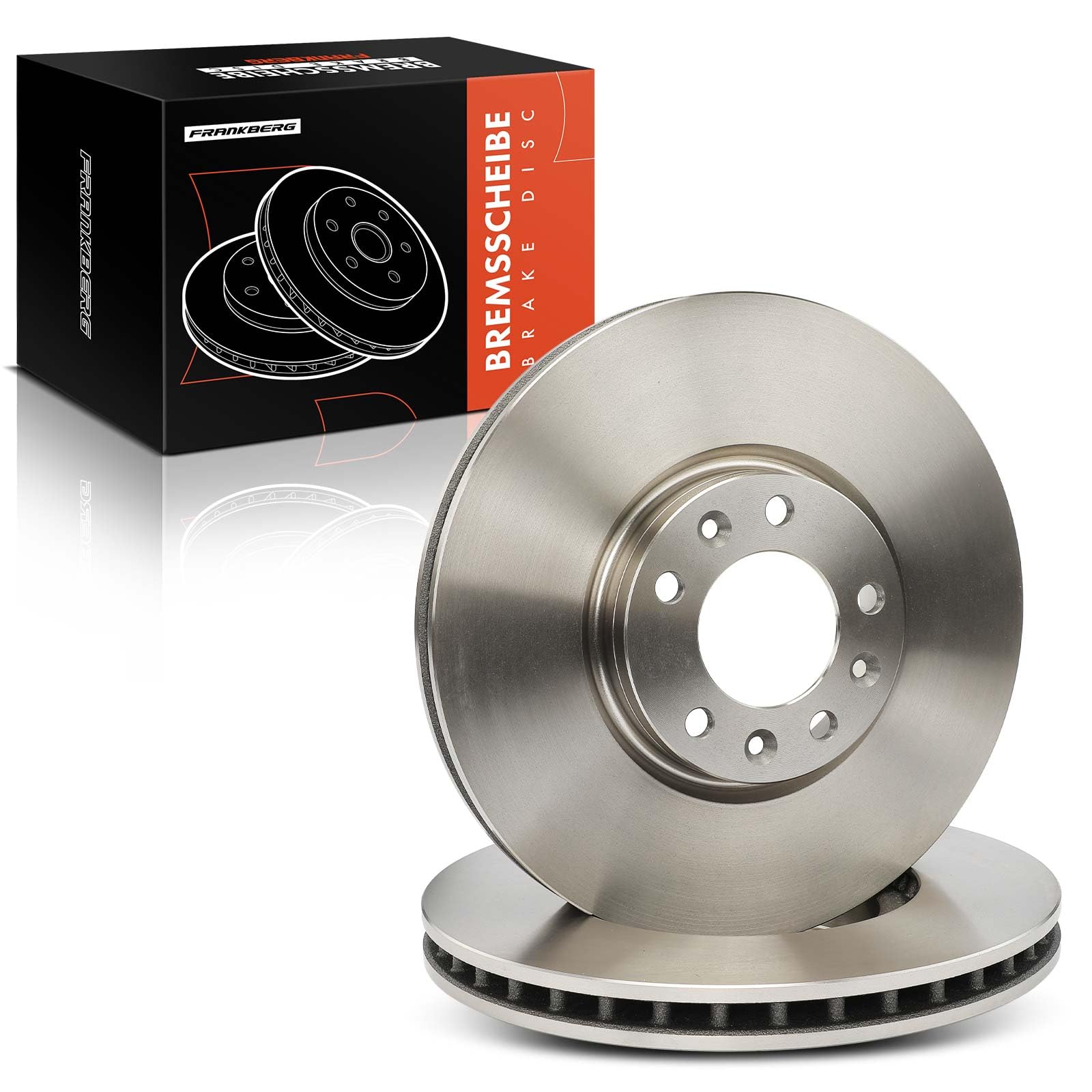 Frankberg 2 discos de freno delanteros ventilados de ⌀304 mm 4249A3 | Compatible con: Grandland X A18 P1UO, 508 SW Box/Combi 8E, 308 II L3 LB LH LP LW, 3008 Van MC MJ MR, Caja de socio/MPV K9