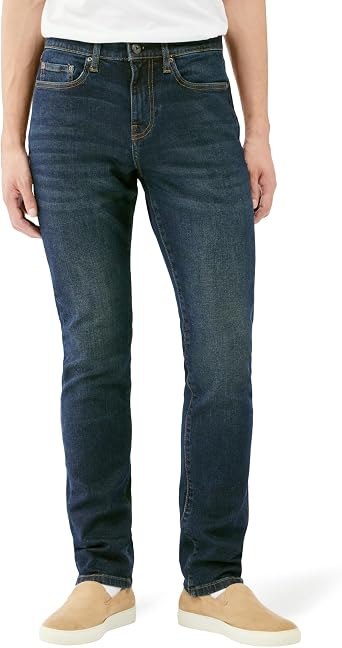 Amazon Essentials Mens Straight Jeans, Comfort Slim Fit Stretch Former brand name Goodthreads