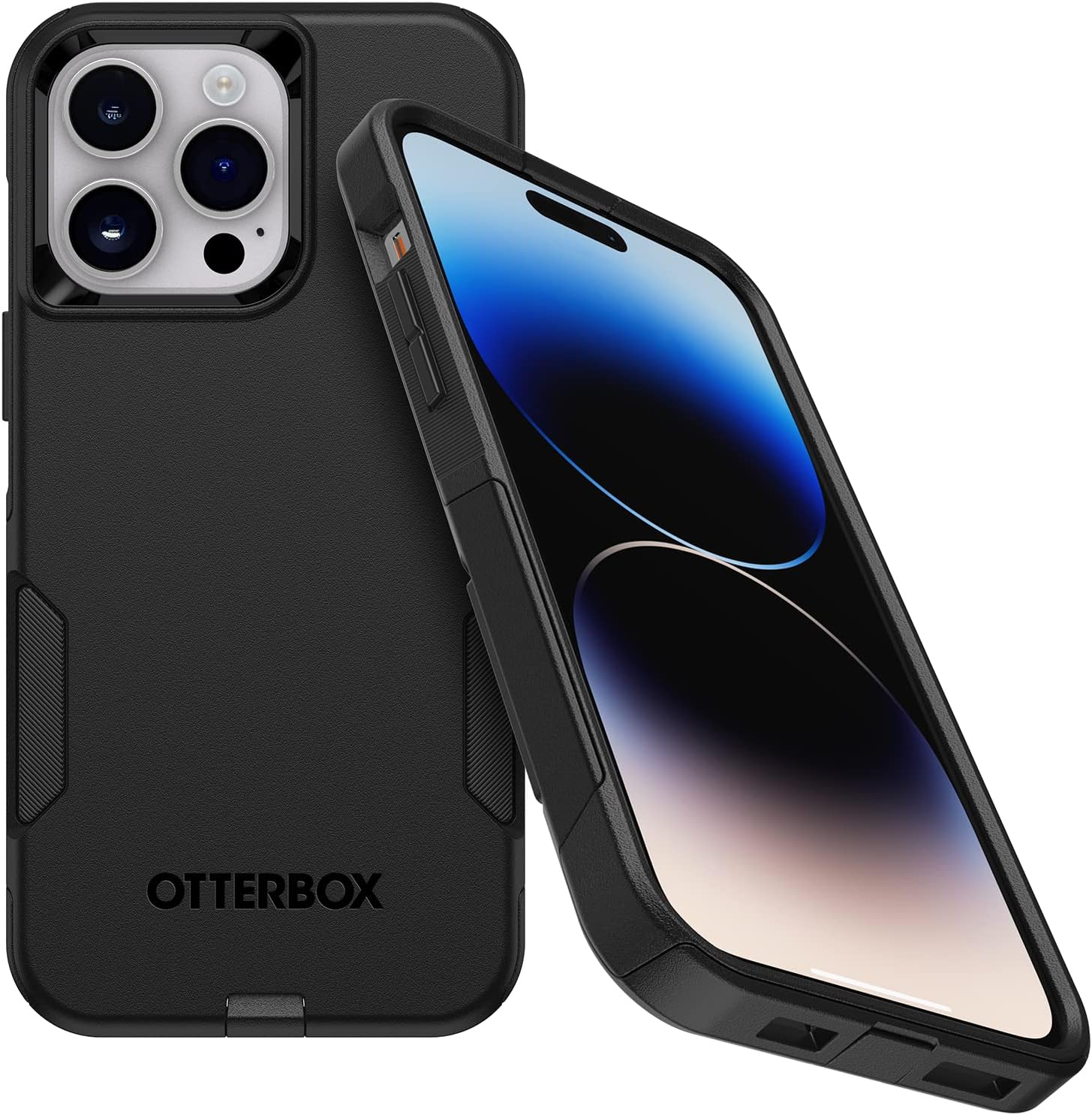 iPhone 14 Pro (ONLY) Commuter Series Case - Black, Slim & Tough, Pocket-Friendly, with Port Protection
